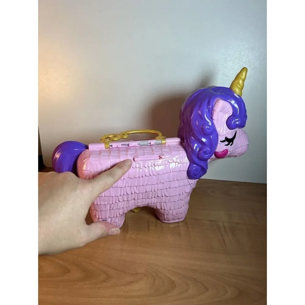 Polly Pocket Pink & Purple Unicorn Party Playset Toy